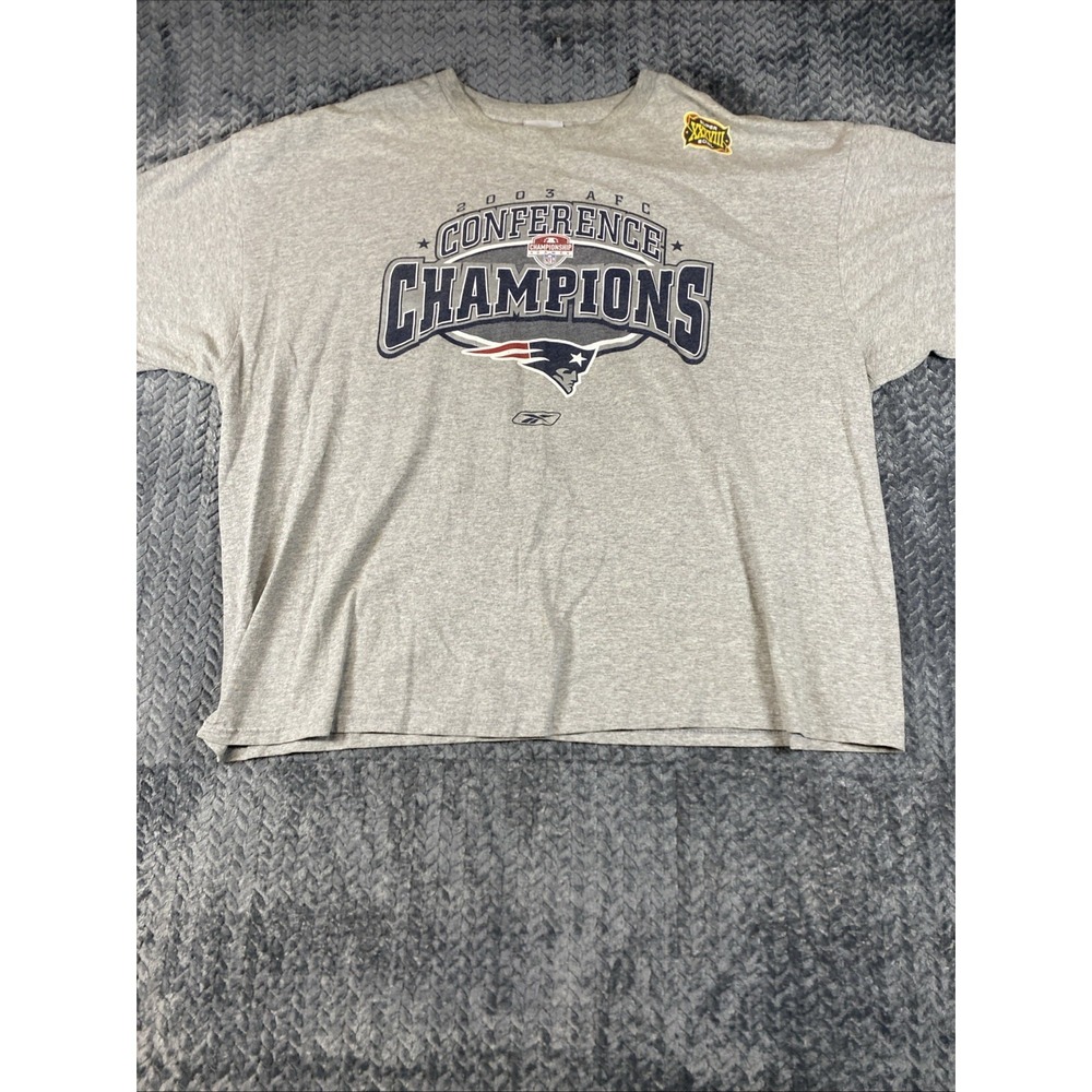 Vintage Y2K 2003 AFC Champions New England Patriots Reebok Shirt XXL